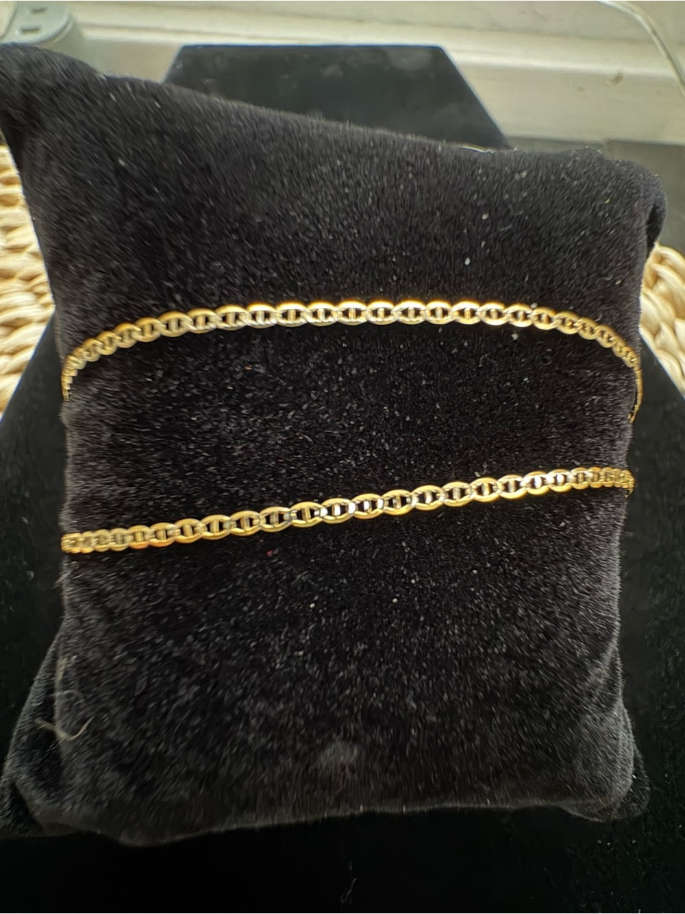 14K Gold Mariner Link Bracelet/Anklet 9”